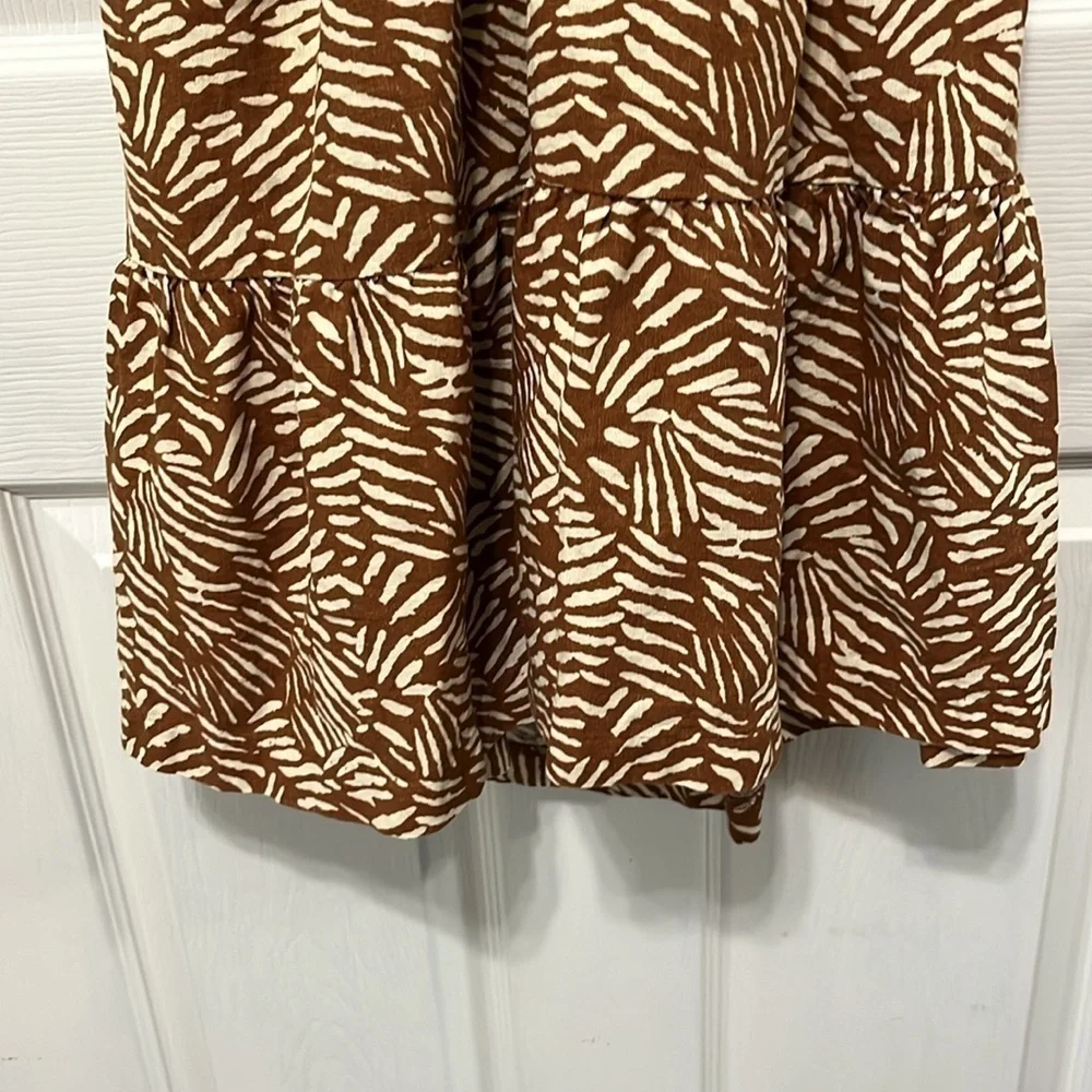 House of Harlow Leaf Print Tie Back Sundress  Mini Size Small - Picture 3 of 9